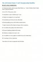 Art & craft criteria 2026